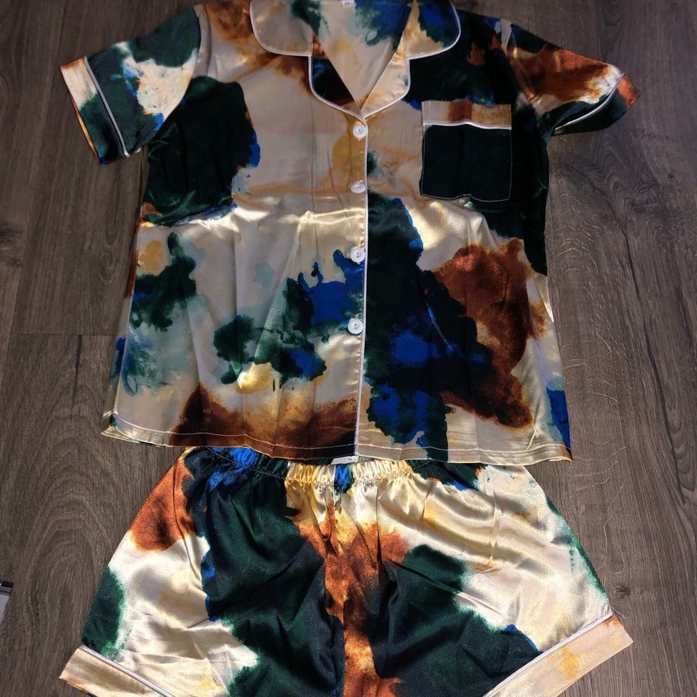 SHEIN silk PJ set brand new